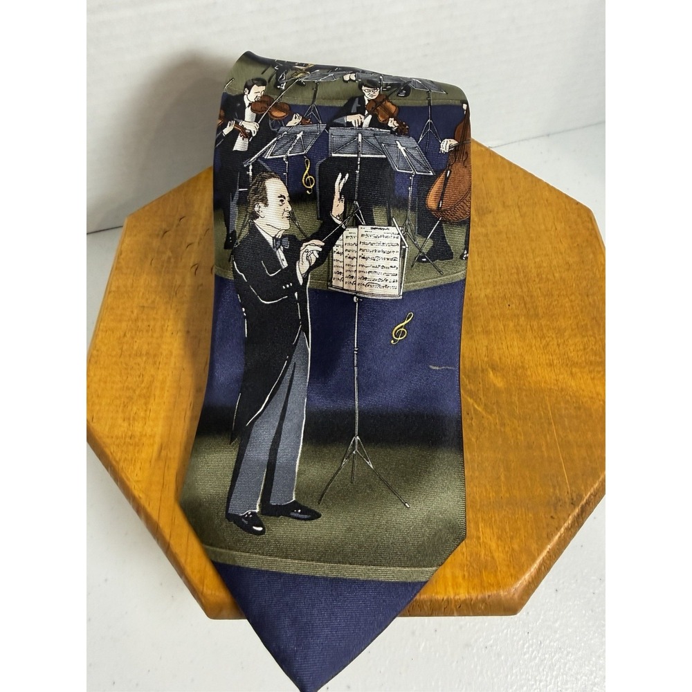 Utopia 100% Silk Orchestra Conductor Novelty Tie 60" Classic‎ Width